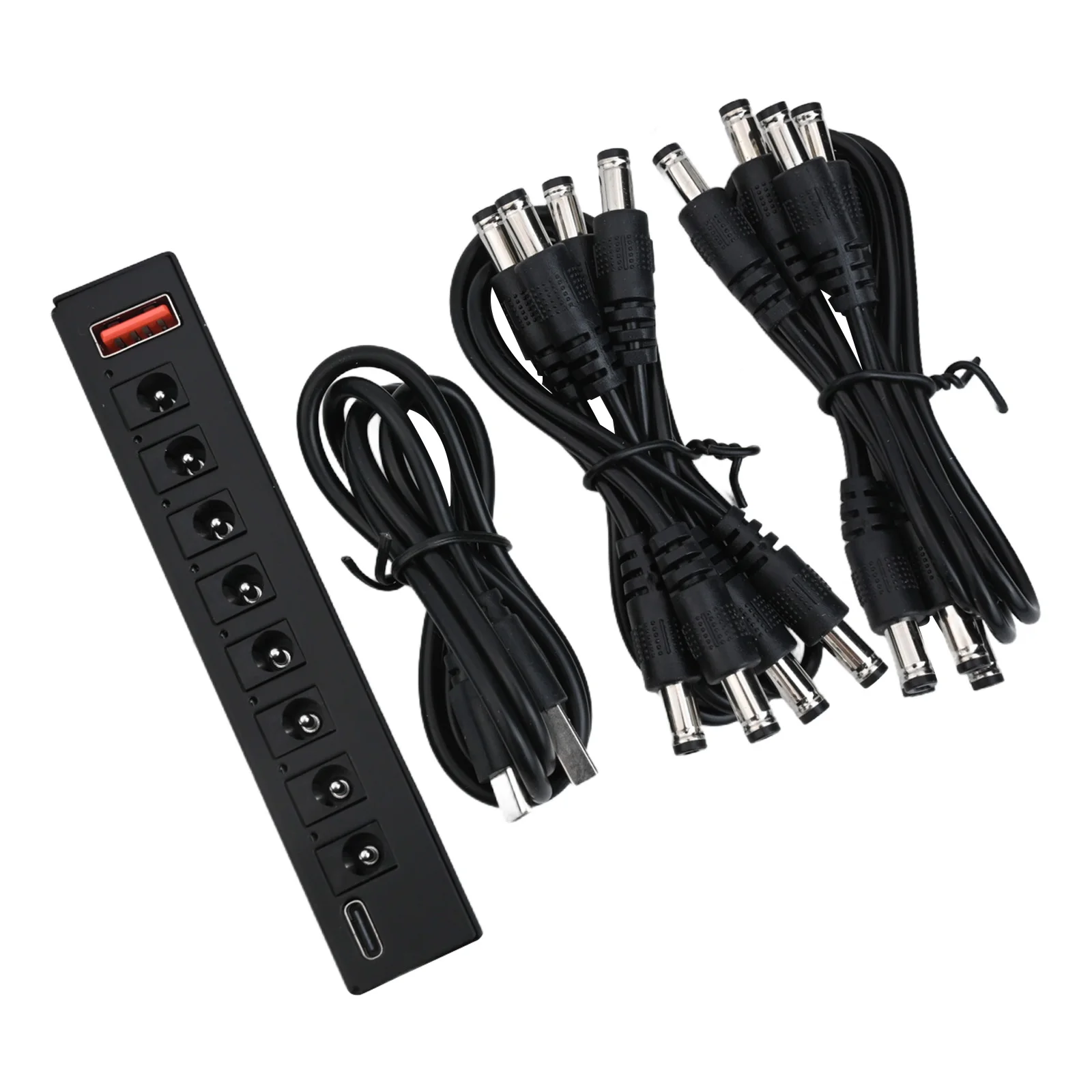 8 Outputs Power Supply Portable Pedalboard Power Supply Gig Bag Long-Lasting Performance Multiple Effect Pedals