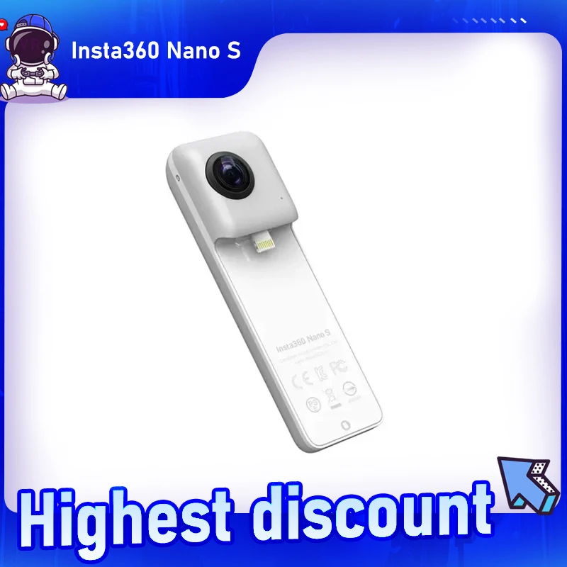 Insta360 Nano S  4K VR Camera 360° Video Camera for iPhone 360° Video Chat MultiView Real-time Stabilization 360° VR Camera