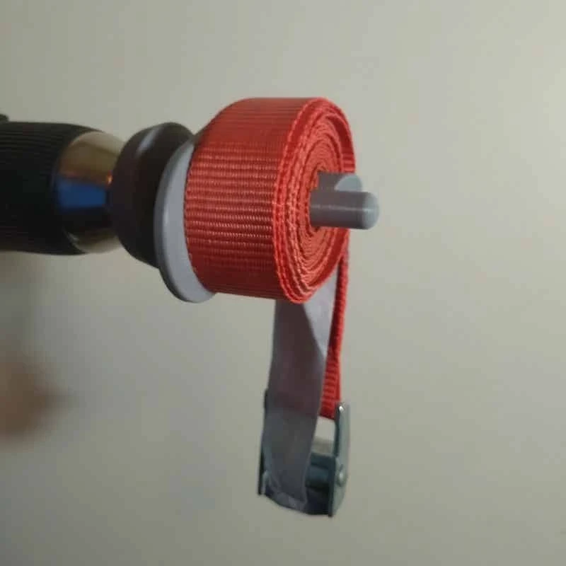 Drill Strap Winder, Heavy Duty Lashing Strap Roller, Cordless Tool Accessory for Fast Webbing Rewinding