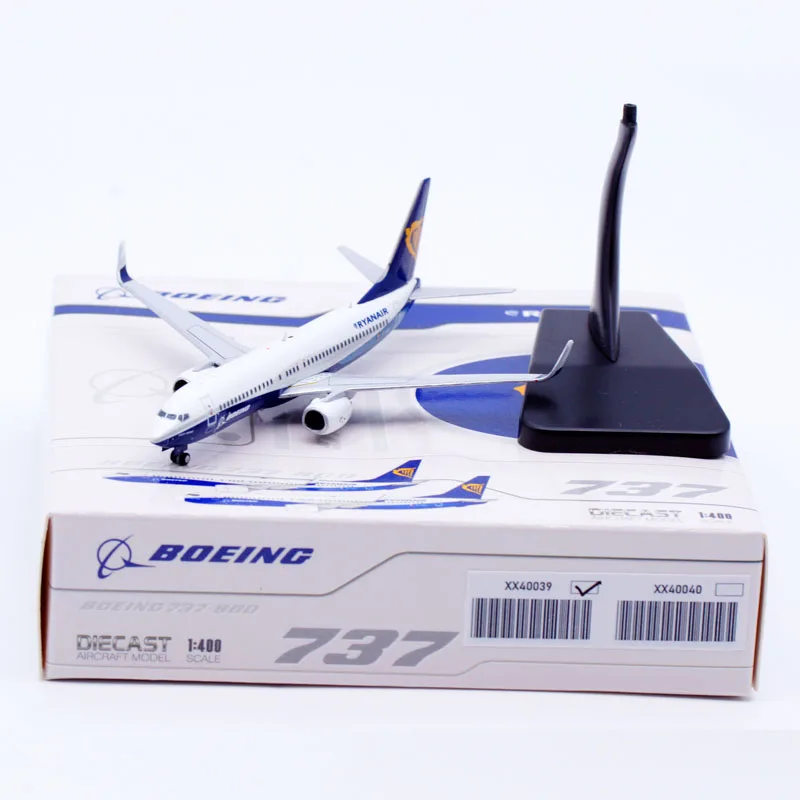 

XX40039 Alloy Collectible Plane Gift JC Wings 1:400 XX40039 Ryanair Boeing B737-800 Diecast Aircraft JET Model EI-DCL With Stand