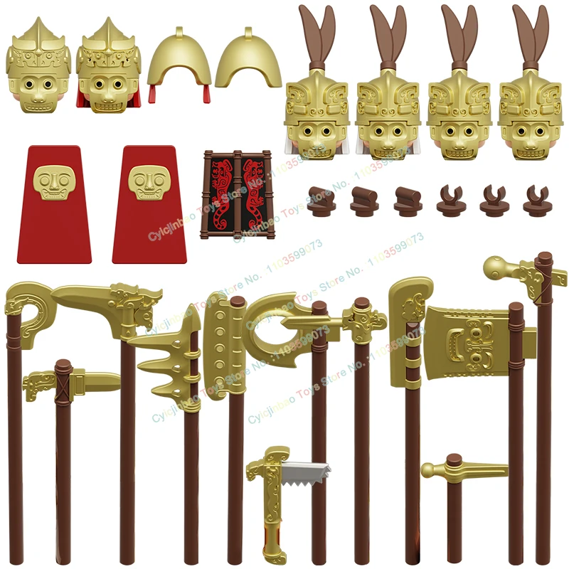 KT1097 antigua dinastía Zhou dinastía Shang Huben Shizhang soldados accesorios de figuras de acción compatibles ladrillos juguetes para niños regalos