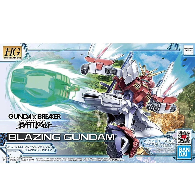 Genuine Bandai Anime BLAZING GUNDAM HG 1/144 Assembly Model Toys Action Figure Gifts Collectible Ornaments Boys Kids