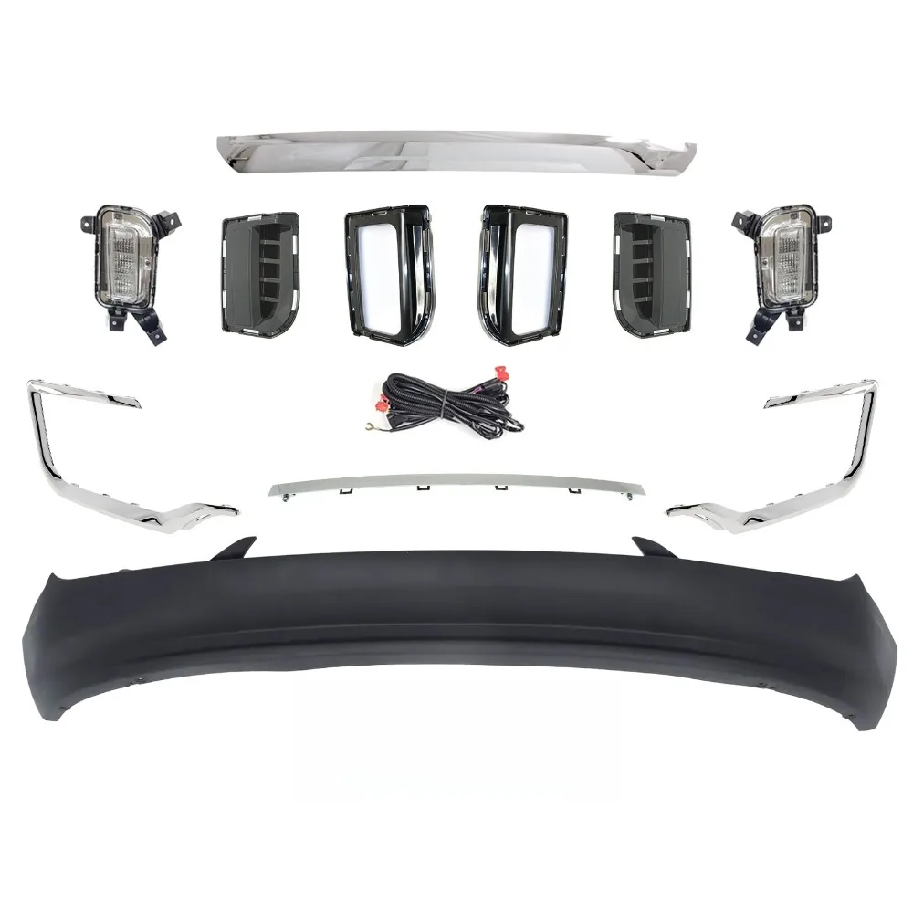 

Front Lower Bumper Valance DRL Assembly Chrome For 2016-2017 GMC Terrain SLE SLT