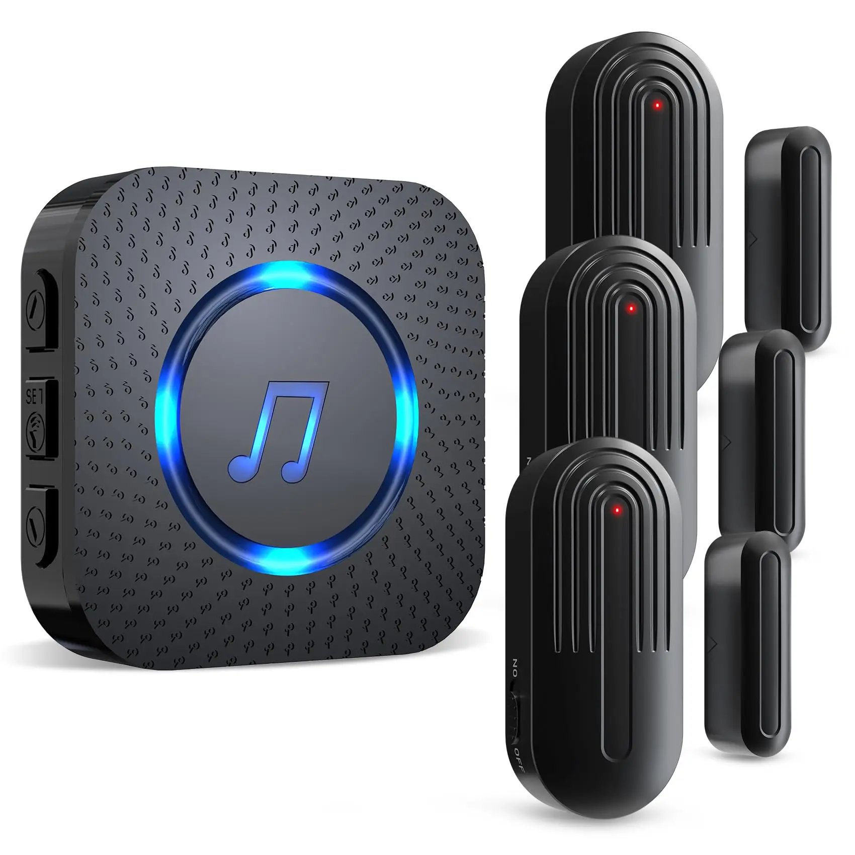 Портативный беспроводной датчик дверной сигнализации Daytech, устройство уведомления активации дверного звонка малой мощности для витрины магазина