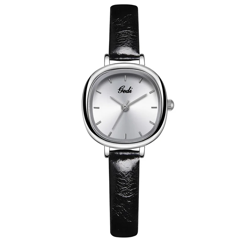 2025 ساعة نسائية كورية بسيطة بلوحة صغيرة حزام متخصص اختبار الطالب ث atch كوارتز مقاوم للماء ساعة نسائية