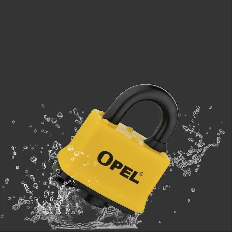 Security Iron Padlock Outdoor Shackle Lock Strong Steel Padlock with Pvc Protective Cover Waterproof & Dustproof Lock