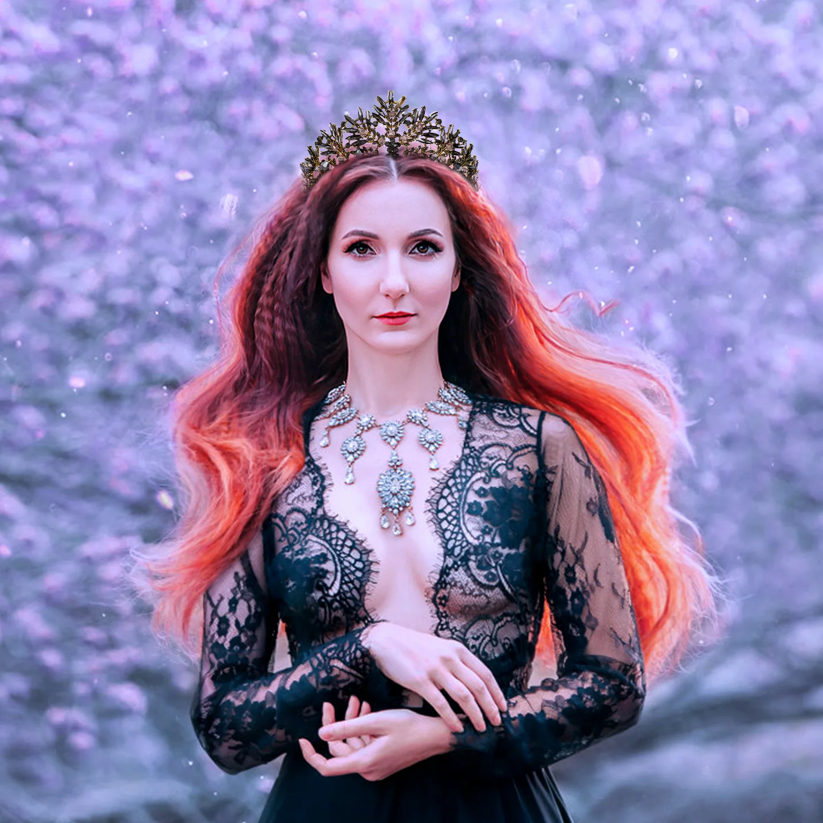 

Elegant Vintage Crown for Women Girls 1pc Alloy Rhinestones Baroque Bridal Tiara Wedding Hairband Headdress Fashion Accessory