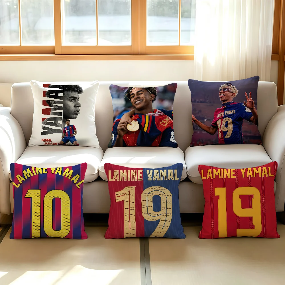 Football player L-Lamine Y-Yamal cushion cover Comfortable Decorative For Bedroom Living room Dormitory Picnic and Holiday
