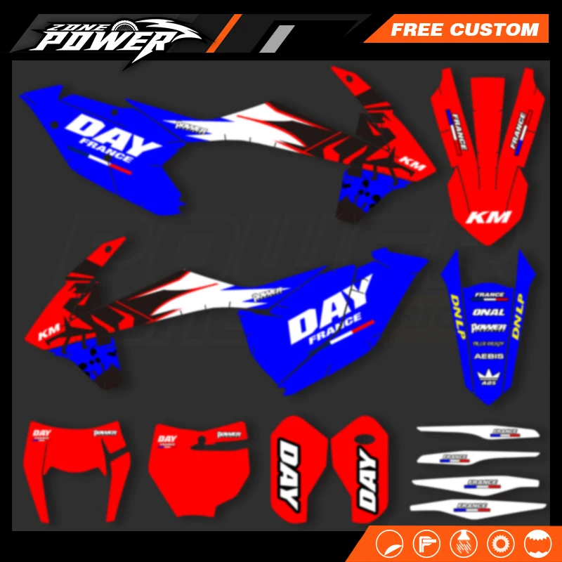 Powerzone Custom Team Graphics Decal Stickers Kits for KTM SX SXF 2016 2017 2018 EXC XCW 2017 2018 2019 125 to 500cc