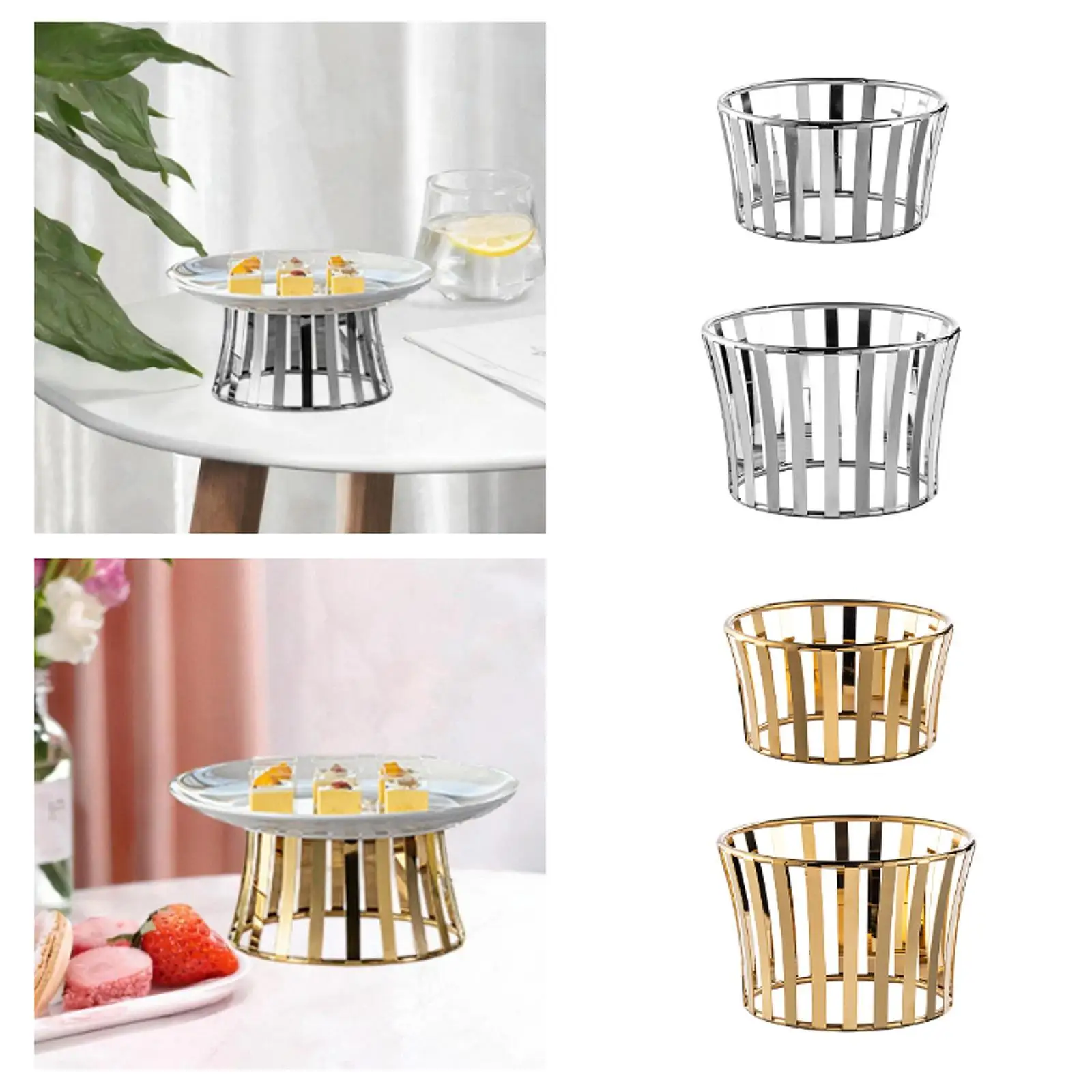 Stainless Steel Food Tray Stand Rust Resistant Multipurpose Easy to Clean Food Tray Support for Housewarming Gift Household
