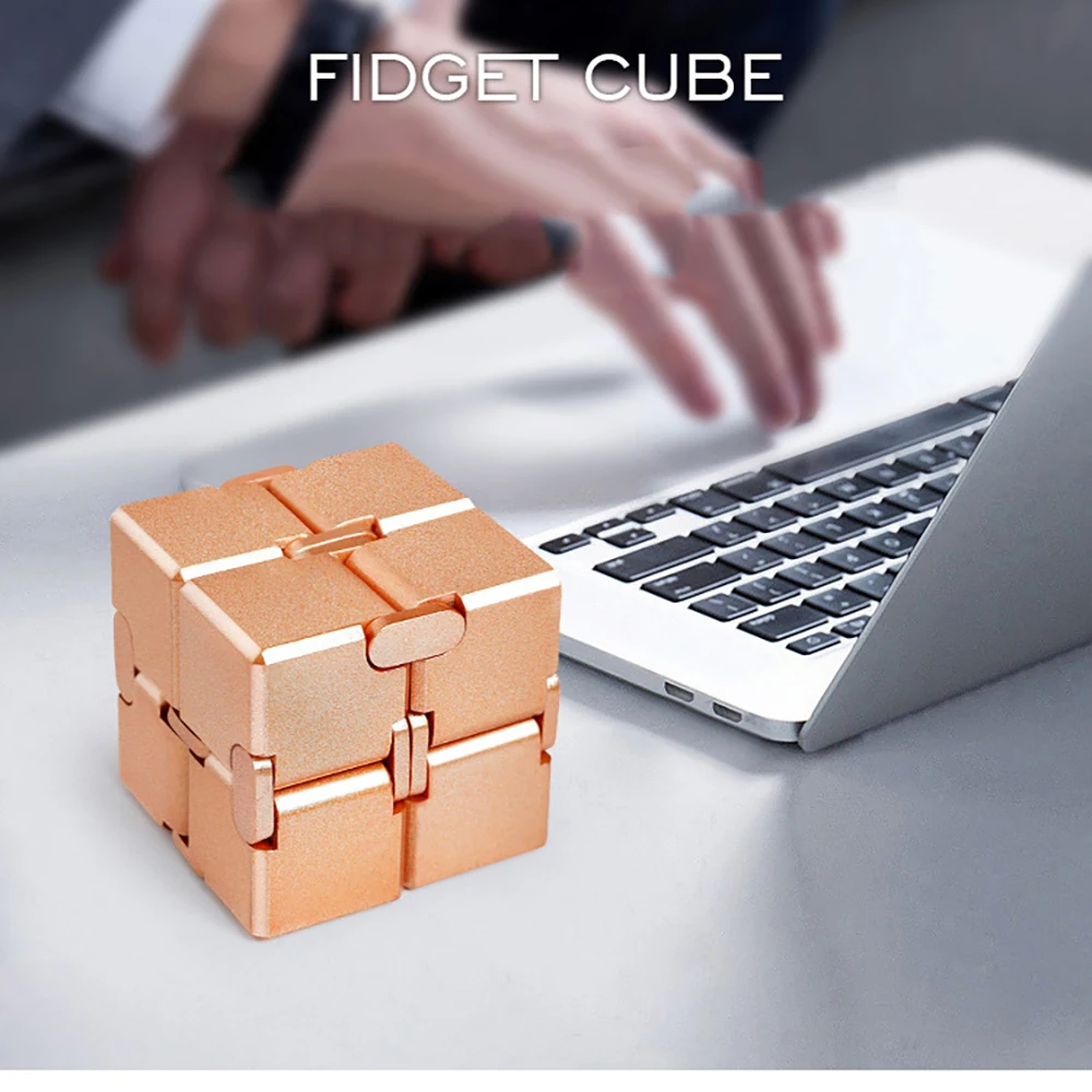 Stress Relief Toy Premium Metal EDC Infinity Cube Decompression Relax Adults Anti-stress Office Cubic Reliever Autism