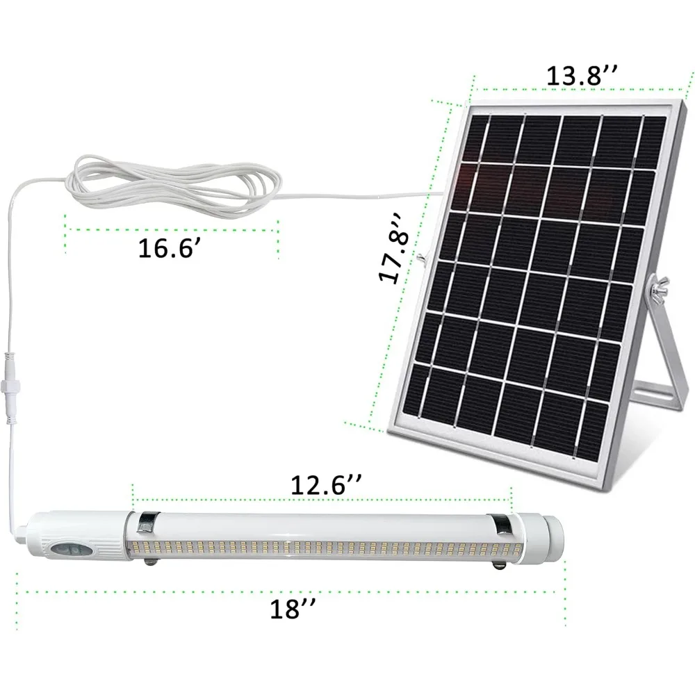 ไฟ Grow พลังงานแสงอาทิตย์สว่างพร้อมแบตเตอรี่โคมไฟ LED แบบเต็มสเปกตรัมสำหรับเรือนกระจกกลางแจ้งในร่ม