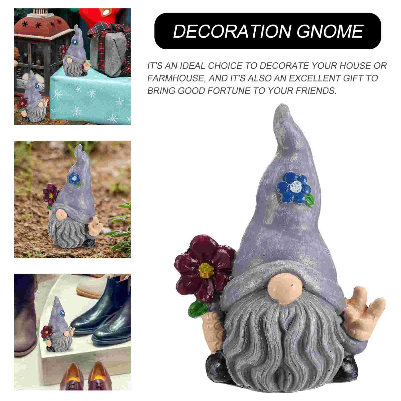Figurine de Gnome de jardin colorée en résine, décoration de maison, ornements d'extérieur, décoration faite à la main pour magasin et salon