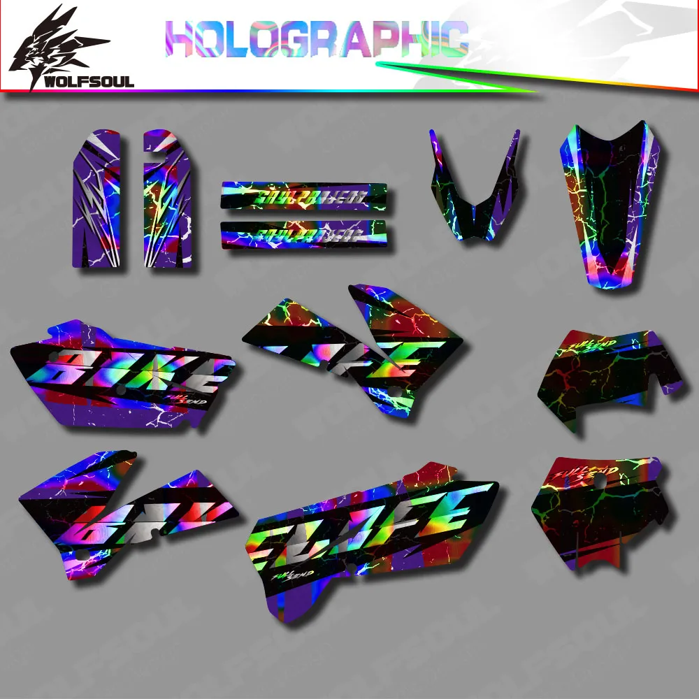 For KTM 525 450 400 300 250 200 125 SX SXF MXC XC XCF XCW EXC EXCR 2005 2006 2007 Motorcycle Holographic Decal Graphics Sticker
