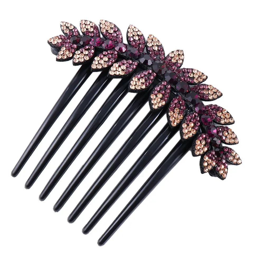 

Элегантные модные заколки для волос с цветком для девочек, хрустальные когти для волос, женская расческа для волос, заколки для волос, корейские заколки
