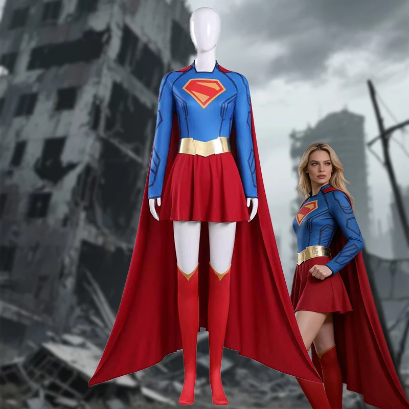 

Women's Heroine Cosplay Dress, Female Superhero Costume, Halloween Carnival Fancy Dress Outfit for Stage Show