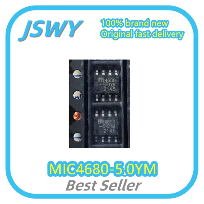 

(10/50pcs) MIC4680-5.0YM MIC4680 Silkscreen 4680-5.0YM SOP-8 Switching Voltage Regulator Brand New Genuine Electronics