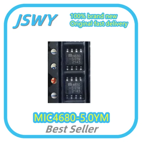 (10/50pcs) MIC4680-5.0YM MIC4680 Silkscreen 4680-5.0YM SOP-8 Switching Voltage Regulator Brand New Genuine Electronics