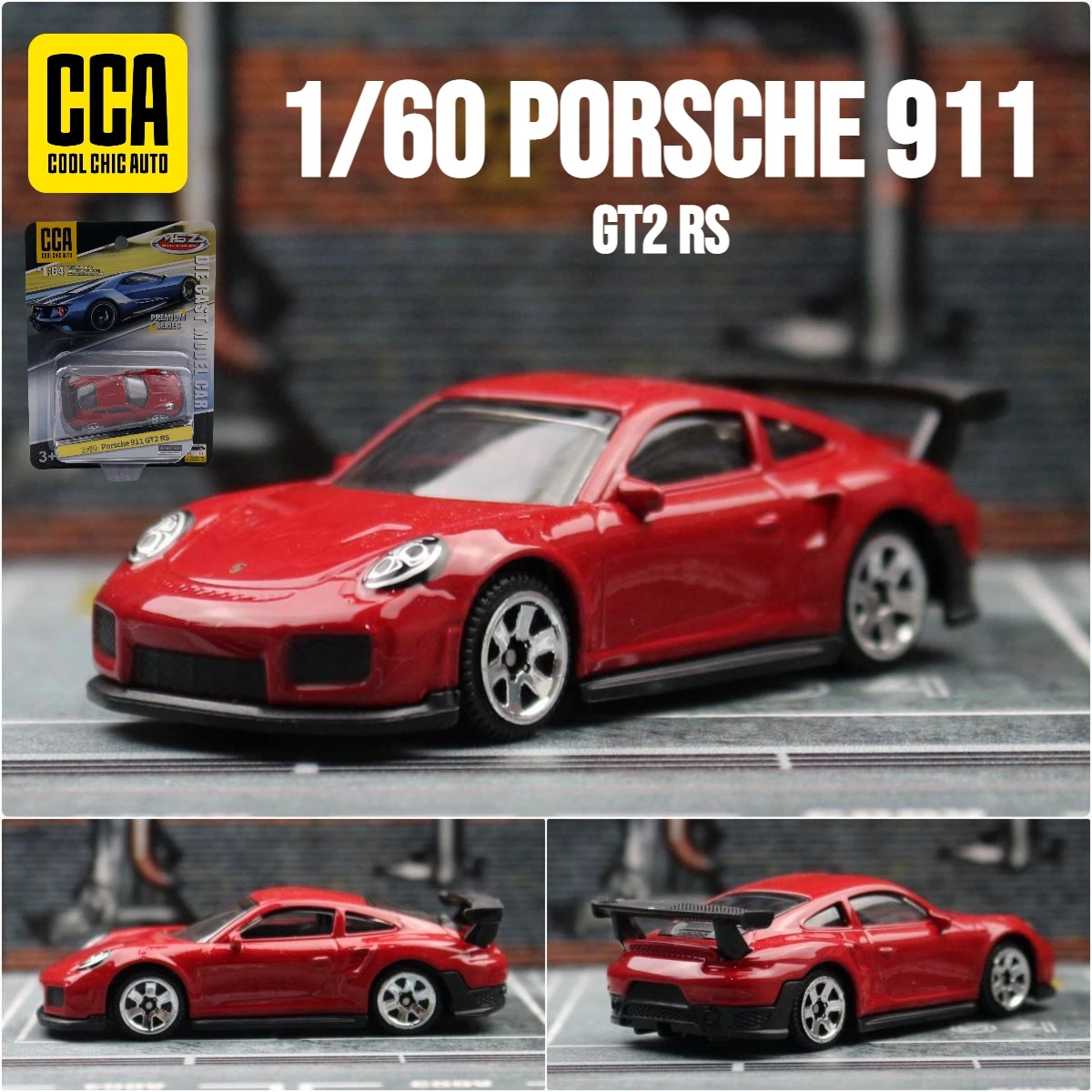 CCA 1/64 Series 1:60 Porsche 911 GT2 RS Racing Car Toy Model Diecast Metal Alloy Free Wheels Collection Gift For Children Boys