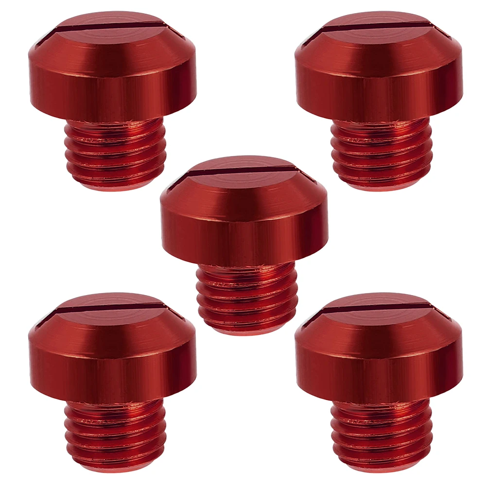

5pcs Red Motorcycle Rearview Screws Hole Plugs Easy Installation Motorbike Side Mirror Accessories Stylish for Bike