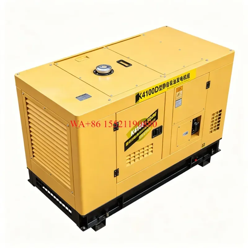 WMWMNU for Silent Type 30kW K4100D Diesel Generator 68dB Low Noise 4 Cylinder Water Cooled Home Use Small Diesel Generator