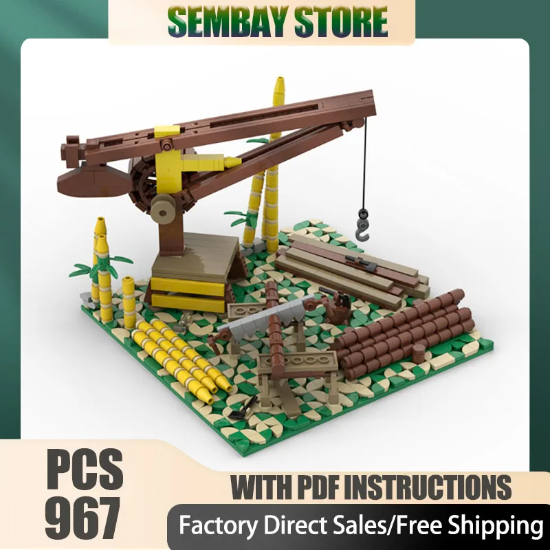 Moc قوالب بناء وحدات عصر الإمبراطوريات - نموذج مخيم الخشب كتل التكنولوجيا عيد الميلاد لتقوم بها بنفسك لعبة القرون الوسطى هدايا البناء #1