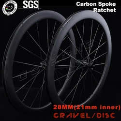 1190g 700c 28mm Gravel Cyclocross Ultralight Carbon Spoke Wheels Disc Brake R280C Ratchet Normal/Ceramic Road Bicycle Wheelset