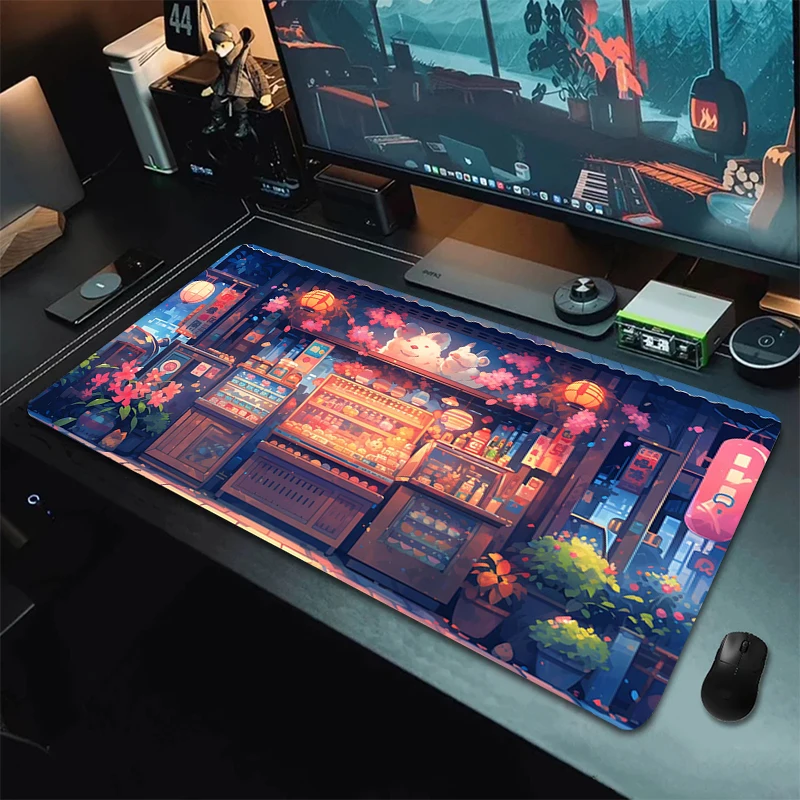 Computer Mouse Pad Gamer Japan Aesthetics Desk Mat Office Accessories Pc Cabinet Mousepad Keyboard Gaming Mats Xxl Large Mause