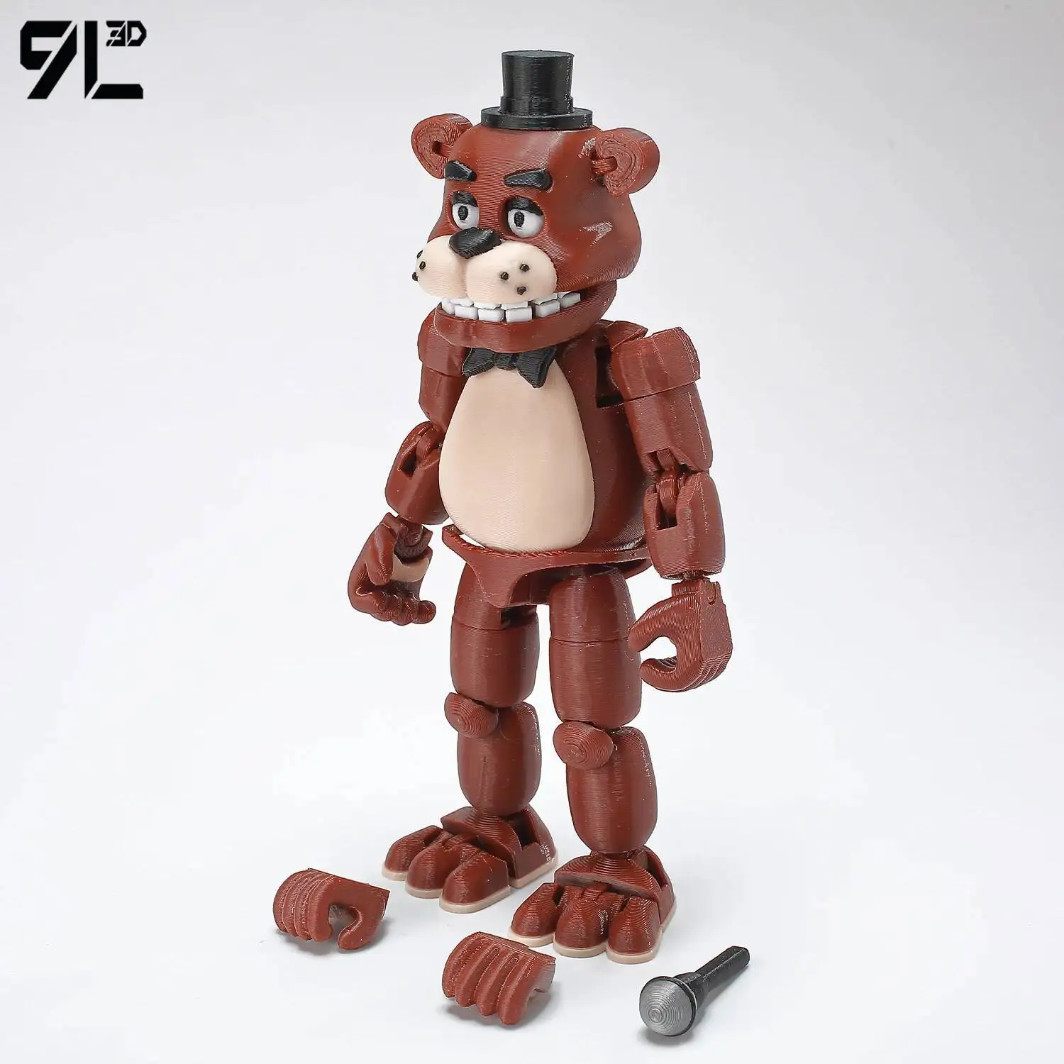 9L3D Gedruckter Freddy Titan13 FNAFs Bear's Midnight Harem Five Nights Beweglicher Abnehmbarer Spiel-Peripheriefigur Handfigur für Jungen – Detail 12