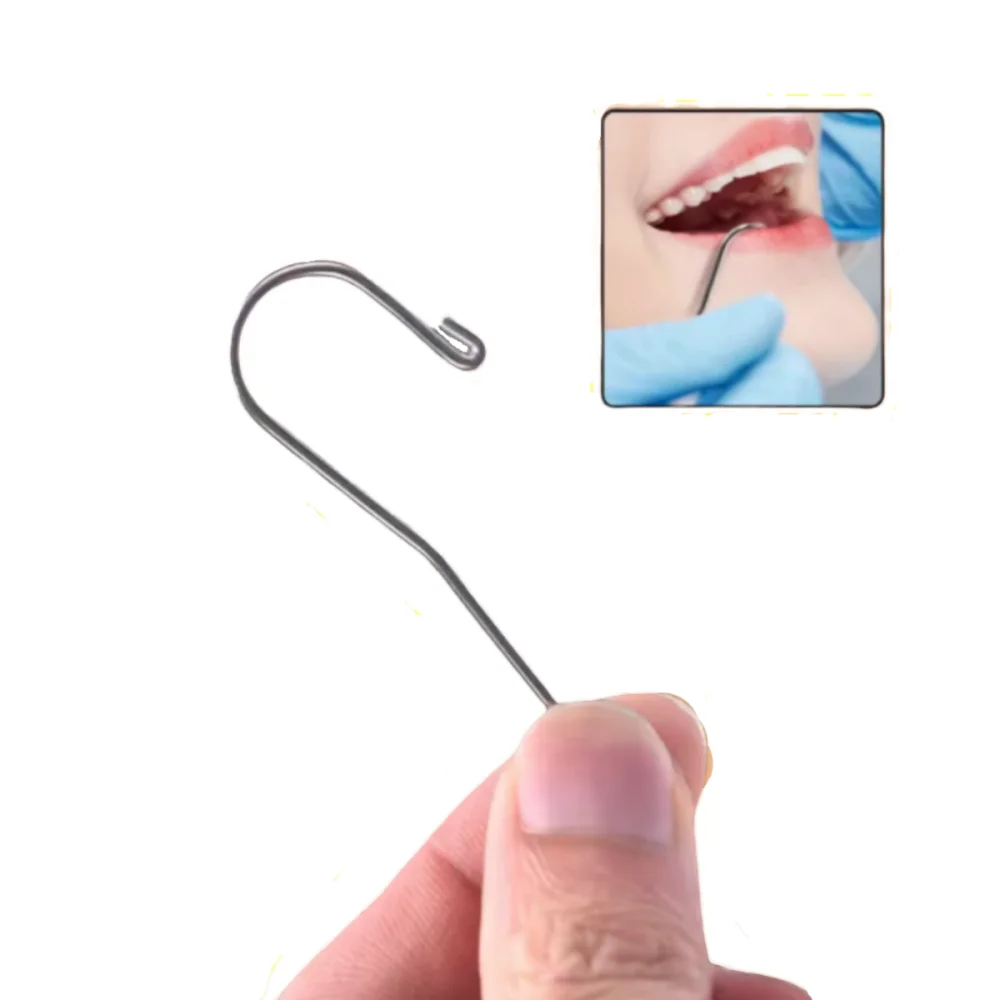 

5pcs Autoclavable Dental Lip Hooks - Root Measuring Tools Compatible with Woodpecker Apex Locators & Endodontic Therapy