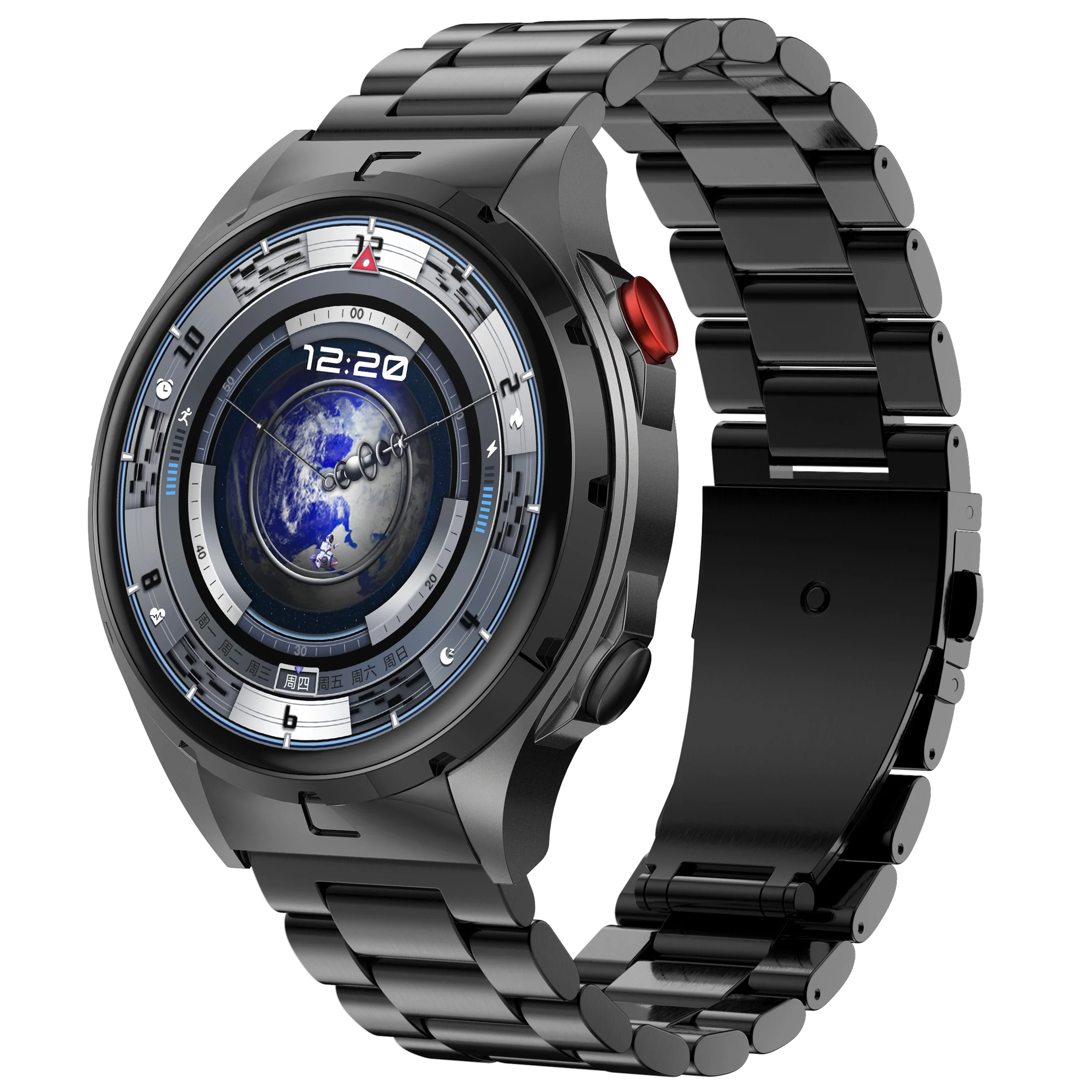 VALDUS 1,43 Zoll AMOLED-Bildschirm Dual Bluetooth Chip Call Smartwatch unterstützt NFC Stress Test VS47 PRO Fashion Smart Watch