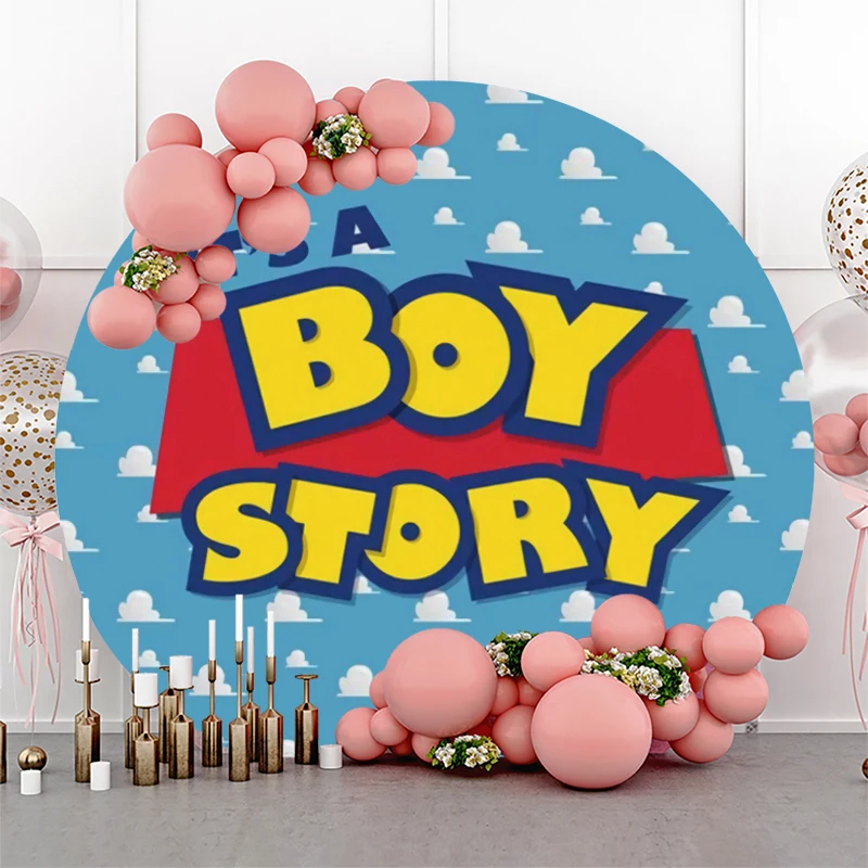Toy Story Buzz Lightyear Round Photo Backdrop Background For Photography Baby Shower Birthday Decorations Party Props Customize