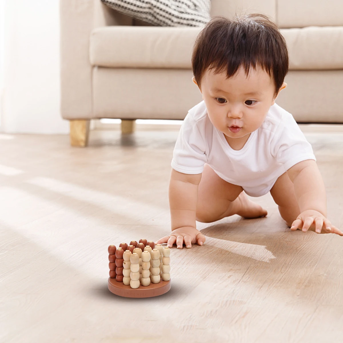 

1Pcs Checker Board Game Family Travel Educational Parent- Interactive Improve Logical Thinking Fun Chess Board