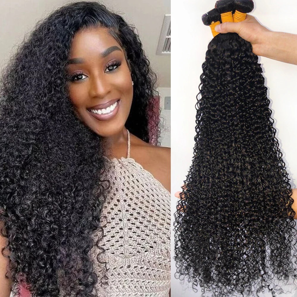 12A Brazilian Afro Kinky Curly Human Hair Bundles 4b 4c Afro kinky Curly Human Hair Weave Bundle Deal Hair Extensions Wholesale