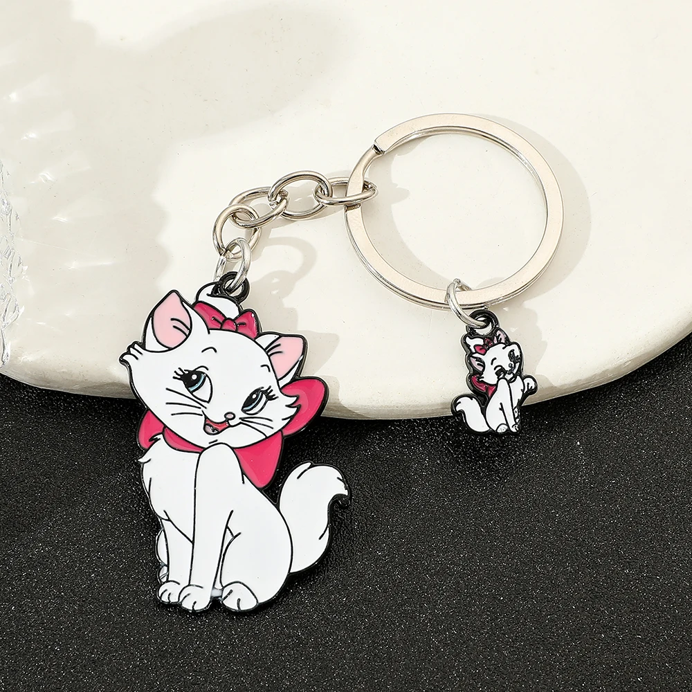 Marie Katze Schlüsselanhänger, Niedliche Anime-Figur, Kawaii Schulranzen-Anhänger, Spielzeug-Geschenk für Freunde – Detail 5
