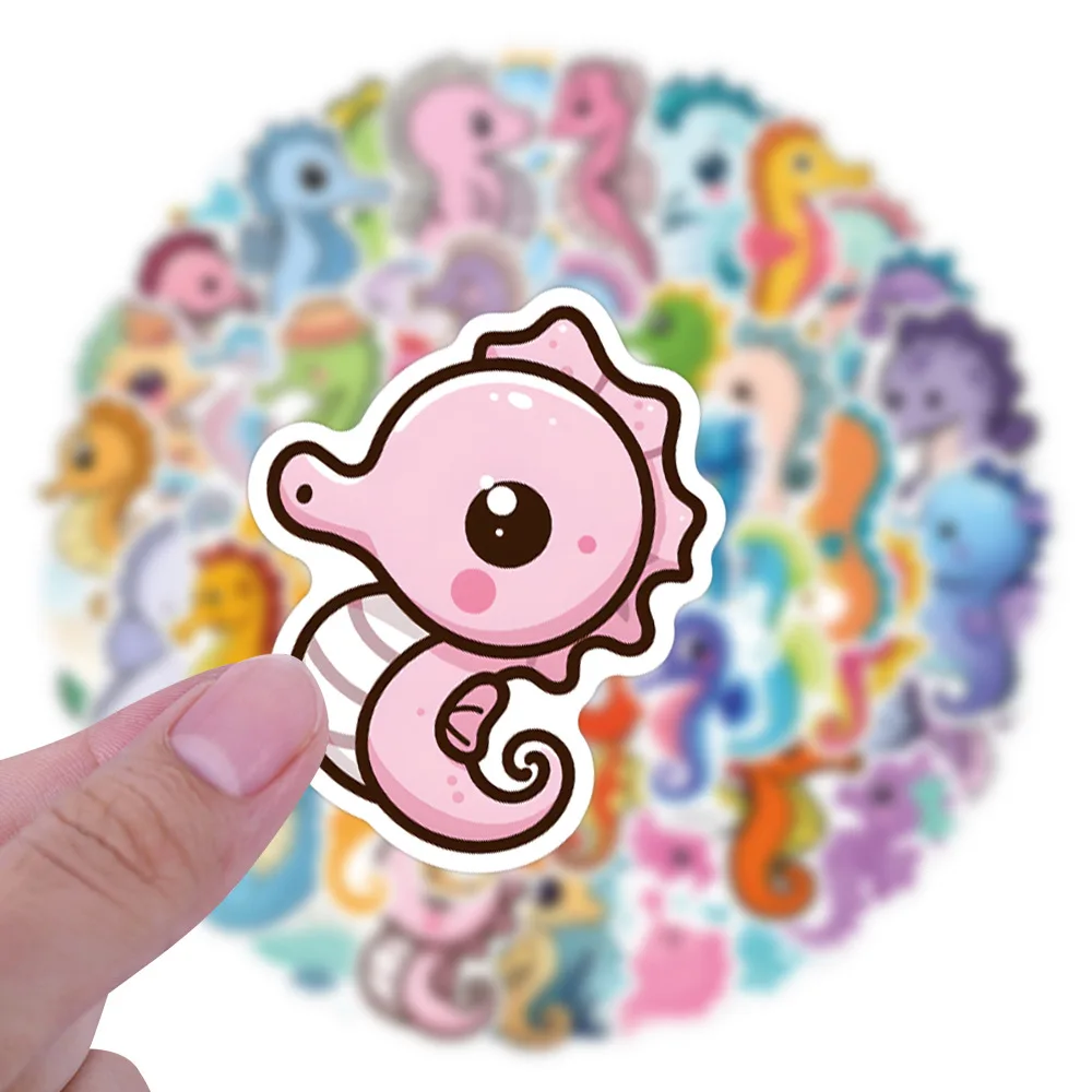 

55PCS Cartoon Cute Funny Seahorse Graffiti Stickers Waterproof Decals Children's Toys Gifts DIY Scooter Bicycle Stationery Box