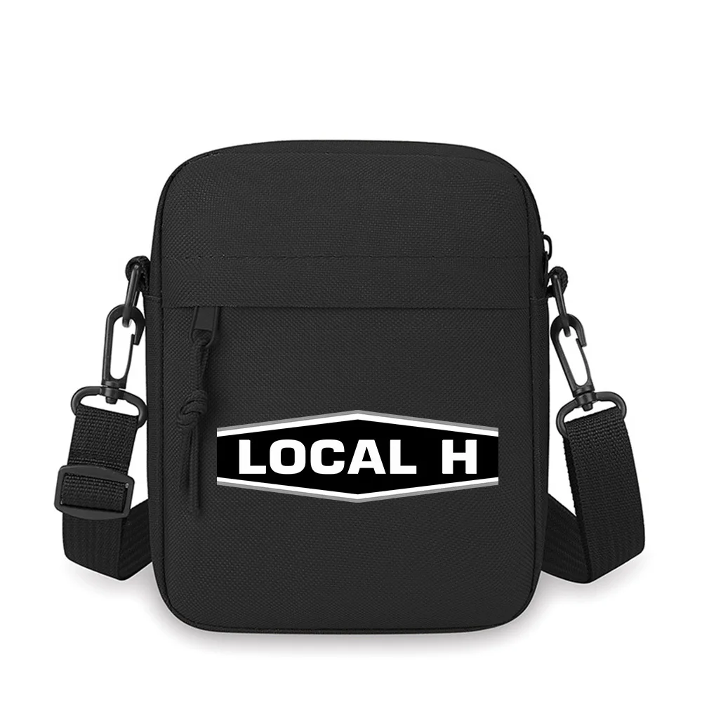 White word local H shape Men Crossbody Bag Single Shoulder Women Cartoon Anime Film Printing Design Unisex
