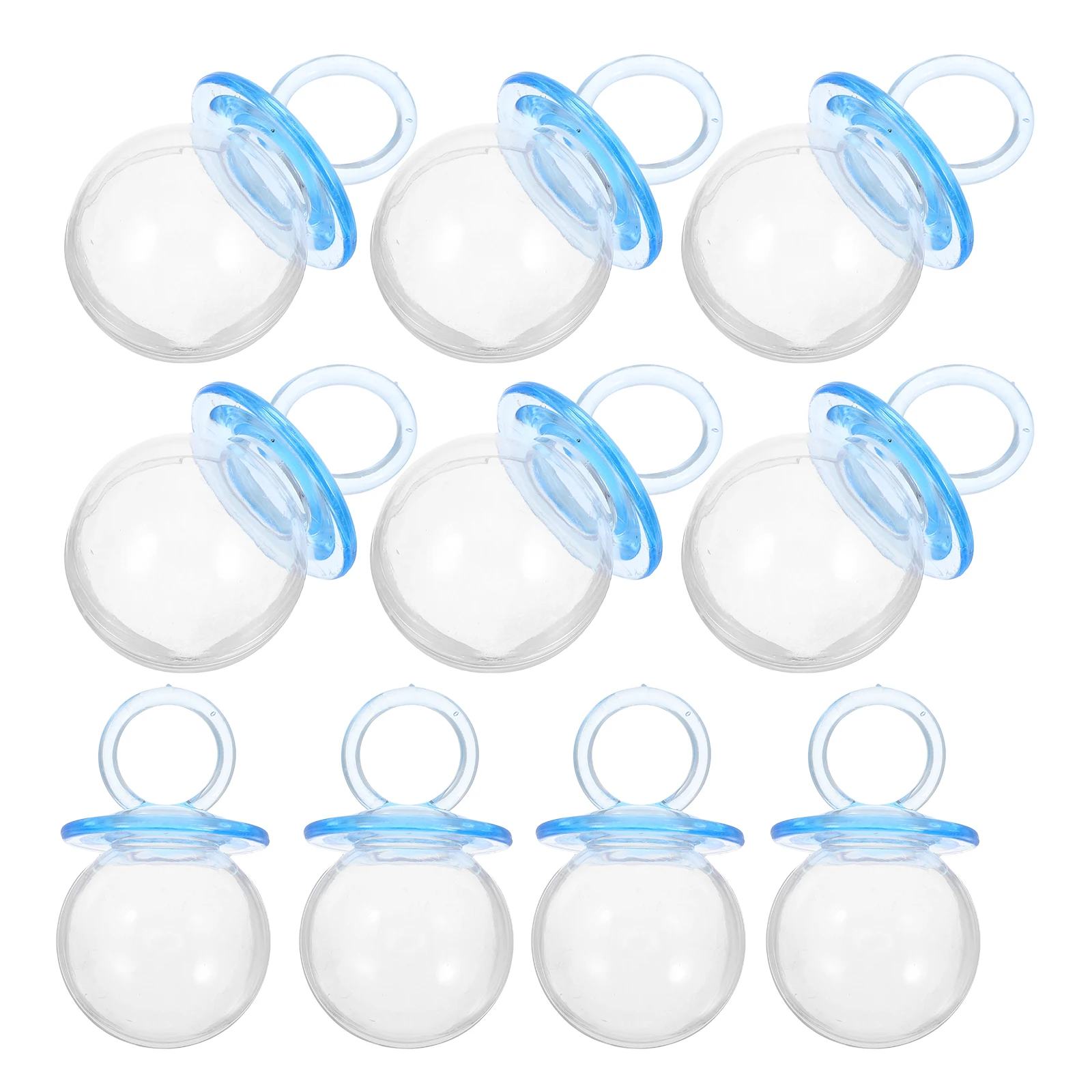 

20 Pcs Pacifiers Ring Wedding Candy Box Baby for Shower Bins Showers Favors Blue
