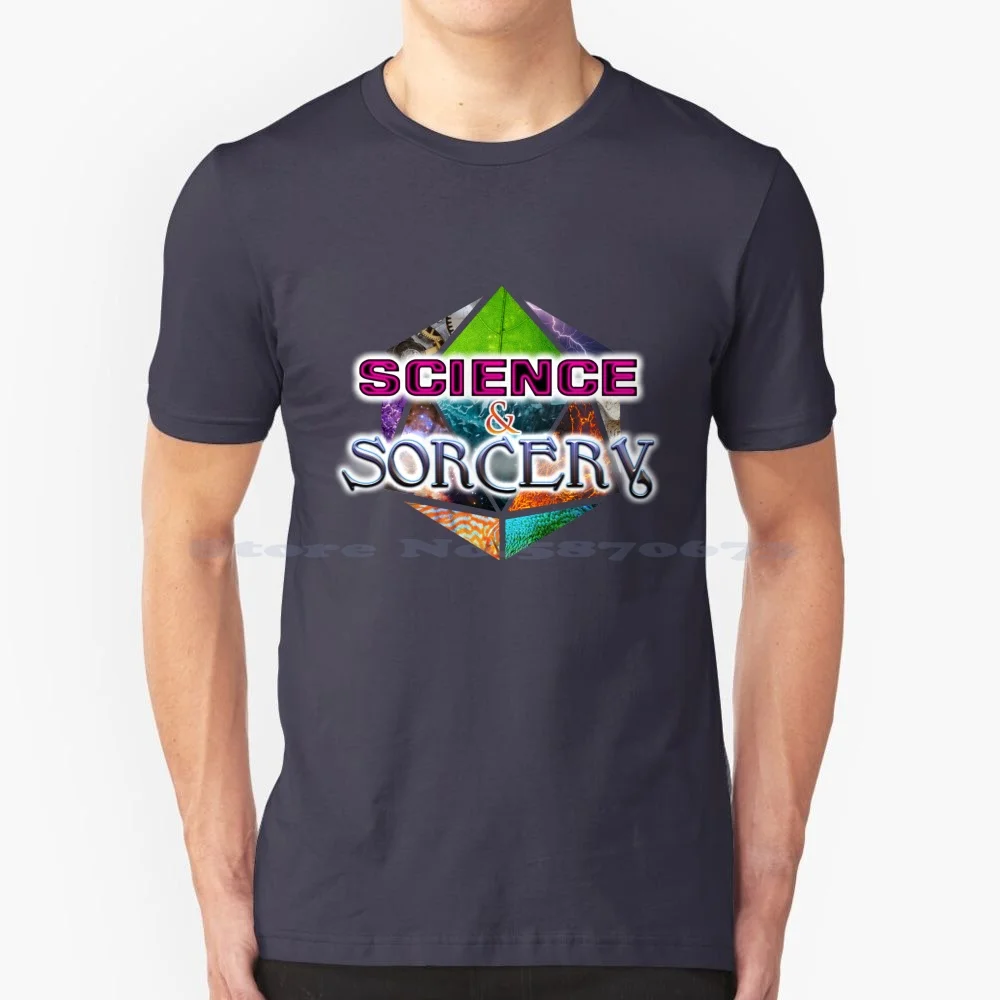 Science & Sorcery Classic Logo T Shirt 100% Cotton Tee Science Sorcery Dnd Dragons Logo