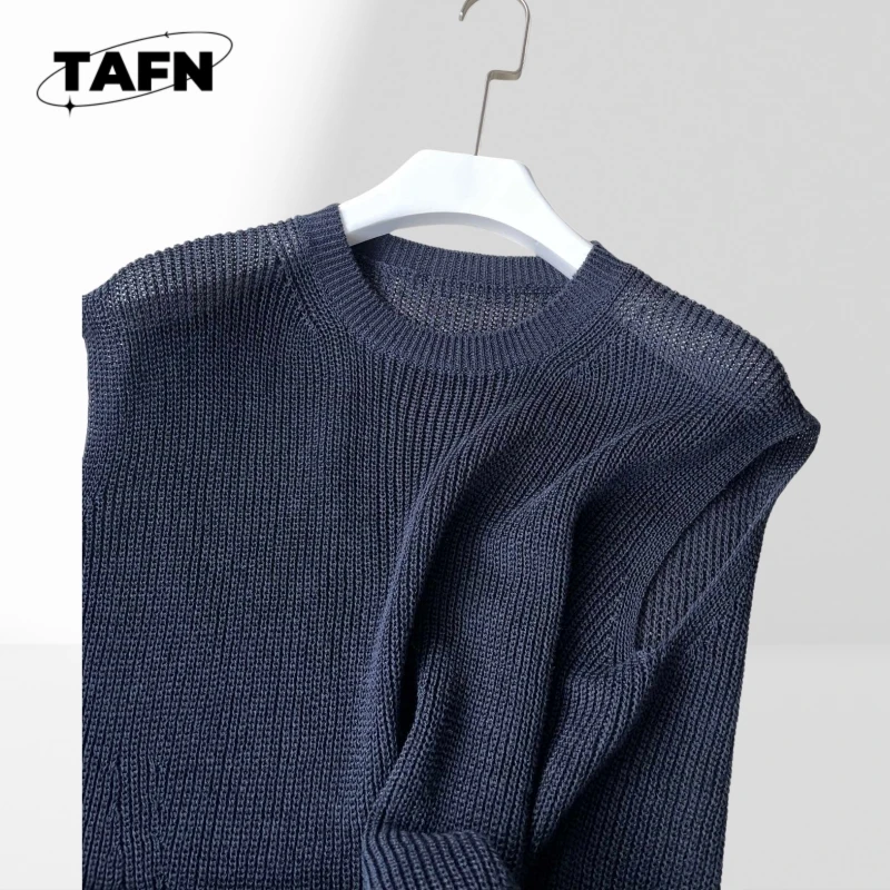 Modny, wykwintny, modny sweter z kaszmiru Premium 25 w stylu europejskim - idealny na wiosnę i lato AD1207