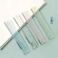 1PC 15cm Straight Ruler Transparent Plastic Ruler Drawing Tool Desk Accessories Student Stationery School Office Supplies