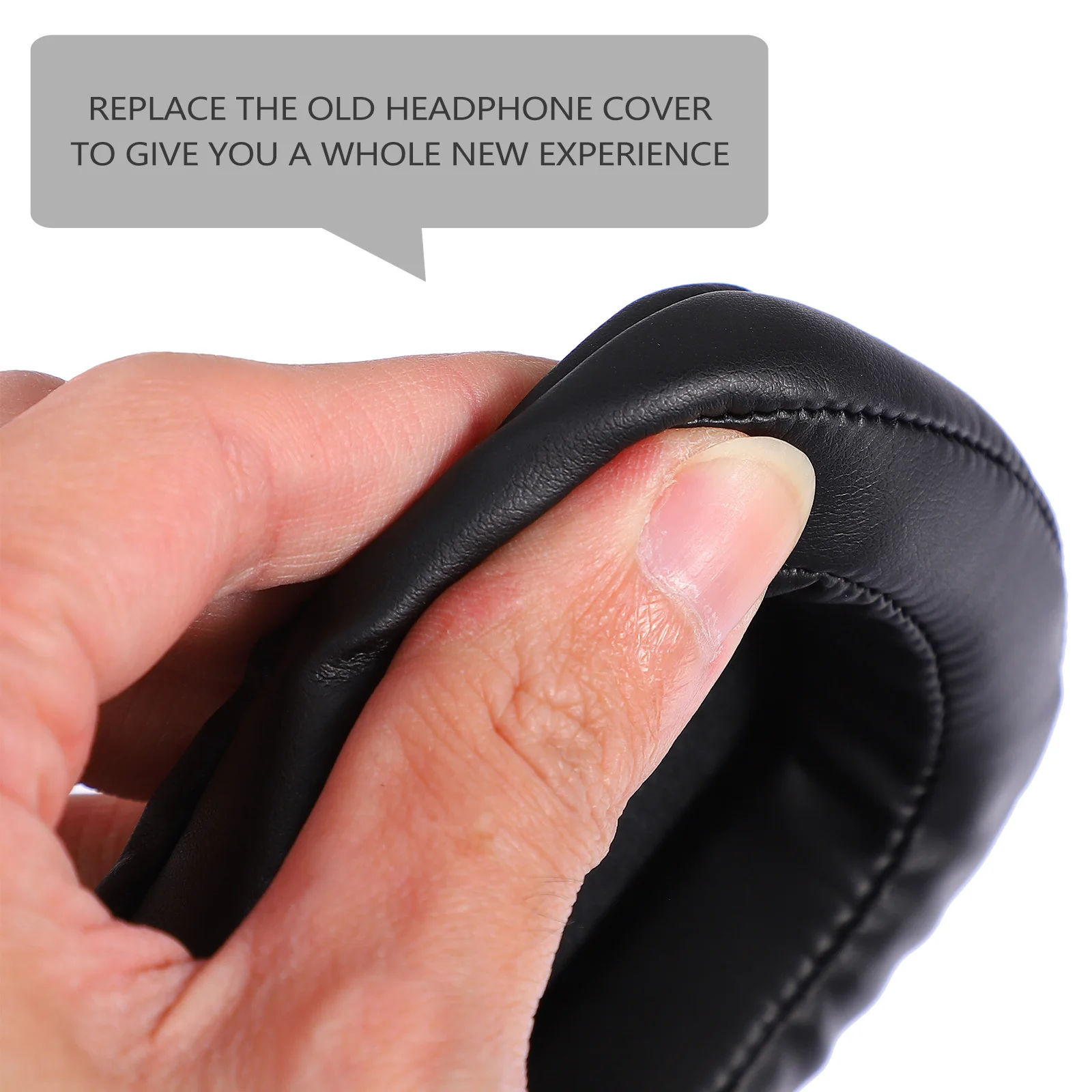 

2Pcs Black Headset Cover Comfortable Durable Ear Cushions for G633 G933 Noise Isolation Headset Cover Ear Pad