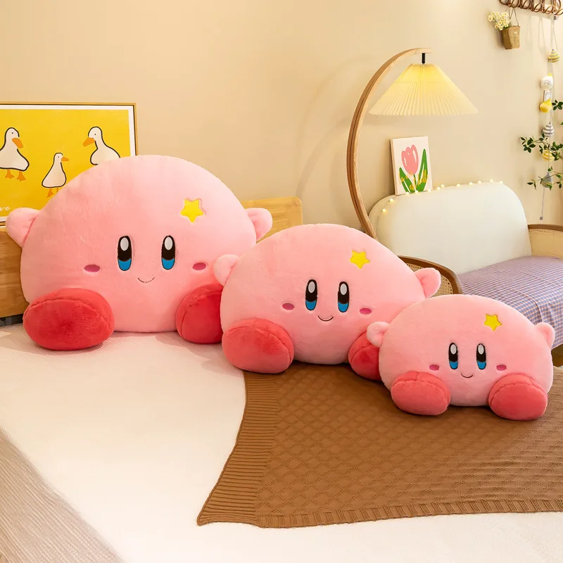 Large size Kirby Plush Large Sleeping Pillow Cute Stuffed Animal for Kids Bedside Decor Hugging Cushion Birthday Gift for Girls view 3