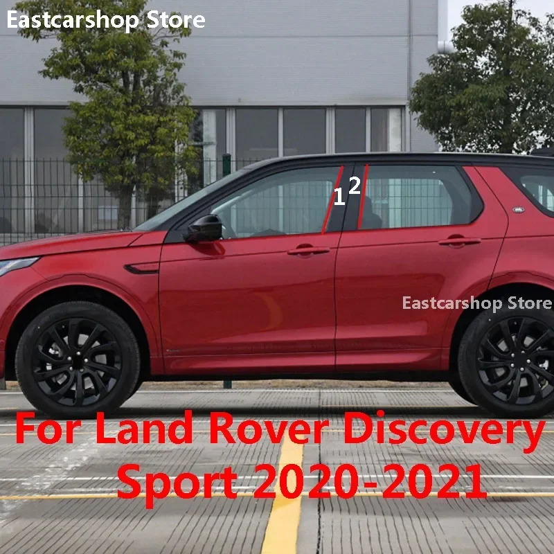 

For Land Rover Discovery Sport 2020 2021 Car Middle Column PC Window Trim Decoration B C Pillar Carbon Fiber Strip Sticker