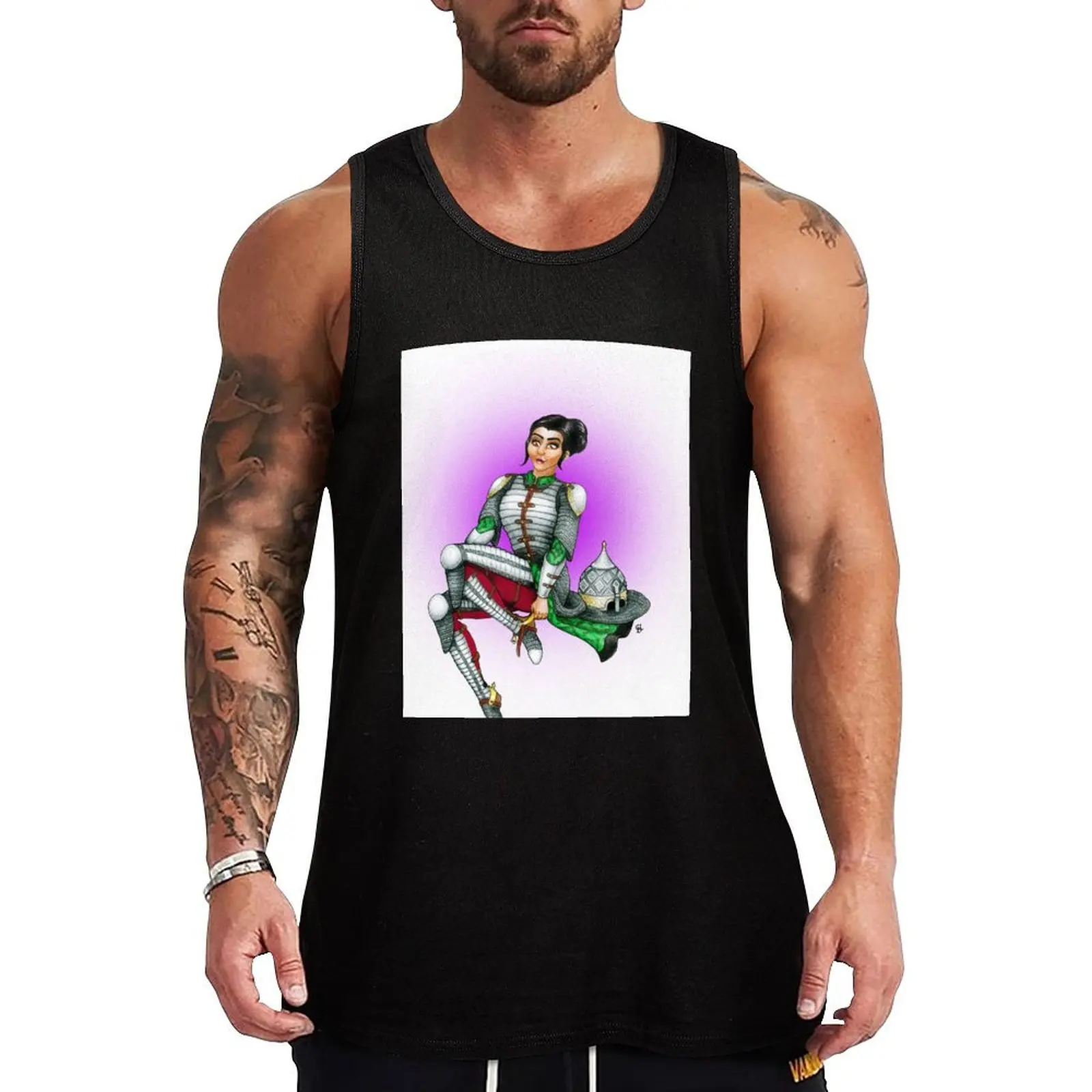 

Opulent Ottoman Pin Up Girl (Purple) Tank Top Gym wear summer clothes men 2025 T-shirt men