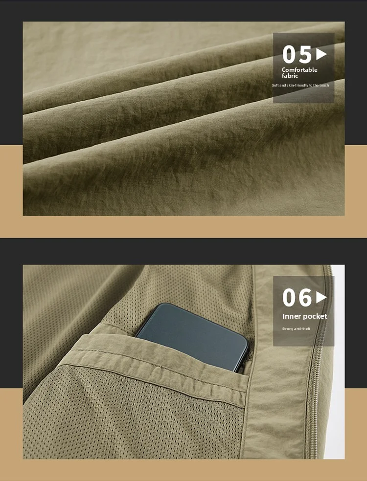 Outdoor-Jacke für Herren in Übergröße bis 8XL, Herbst-Winter Wander- und Campingjacke, Windbreaker in Übergröße, Frühling Oversized Oberbekleidung – Detail 5