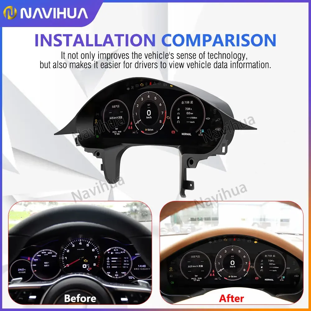 NaviHua new upgrade Original Car LCD Digital Cluster Virtual Cockpit Instrument Dashboard for Porsche Panamera 2010 2016