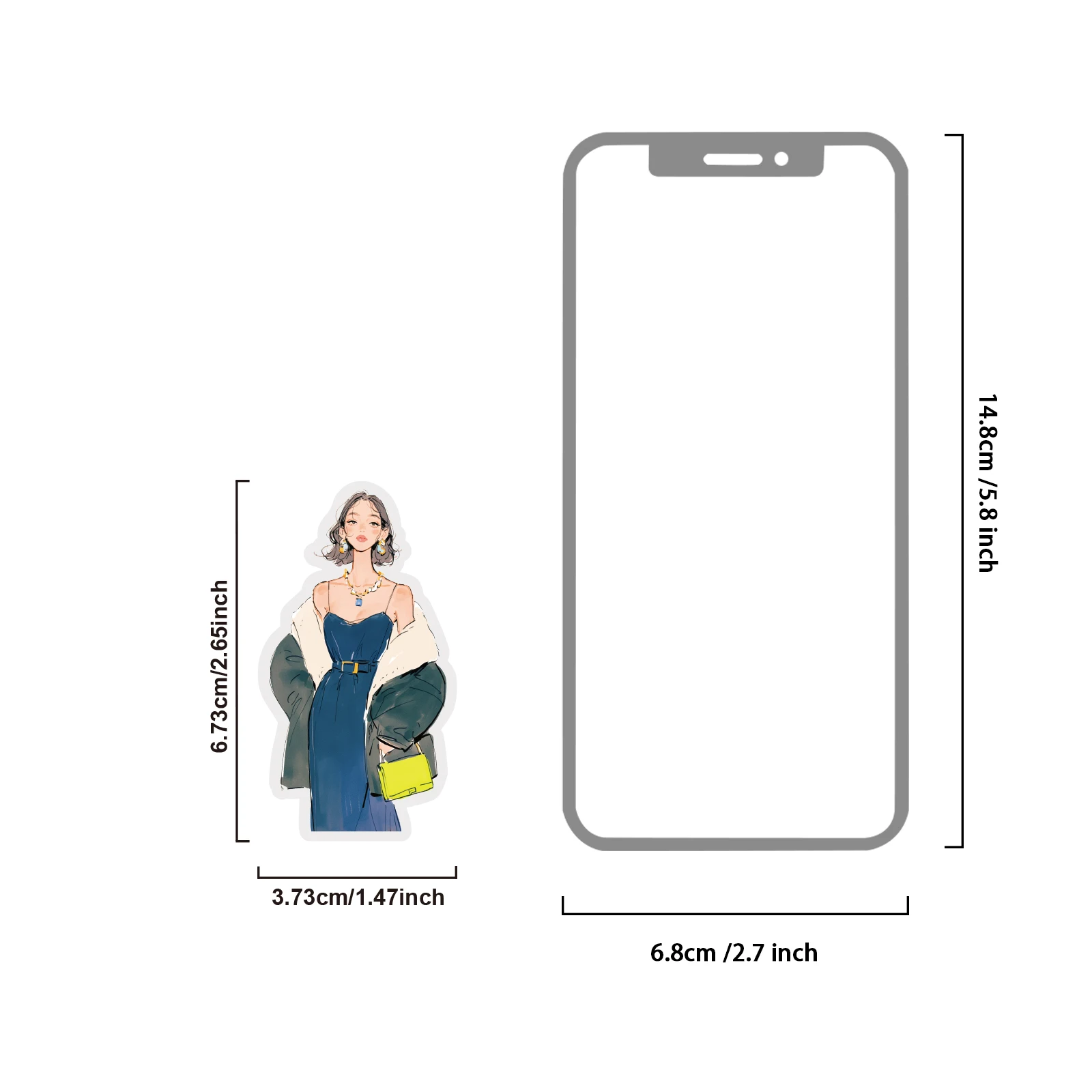 Etori Life Aesthetic Outfit Set Fashion Aesthetic Outfit Illustration Stickers 20Pcs Hand-Drawn Character Daily Outfit Journal Decoration Stickers for Laptop, Phone Case, Photo Album, Handmade Scrapbook Supplies, Children's Gift Paper Bag, DIY Diary, Art Supplies, Party Decoration, Stationery Stickers, Gift for Friends