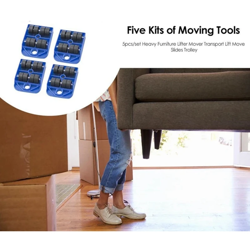 Furniture Lifter Mover Tools Set Heavy Duty Furniture Moving Tools Moving Sliders Moving Roller Wheel For Fridge Sofa Durable