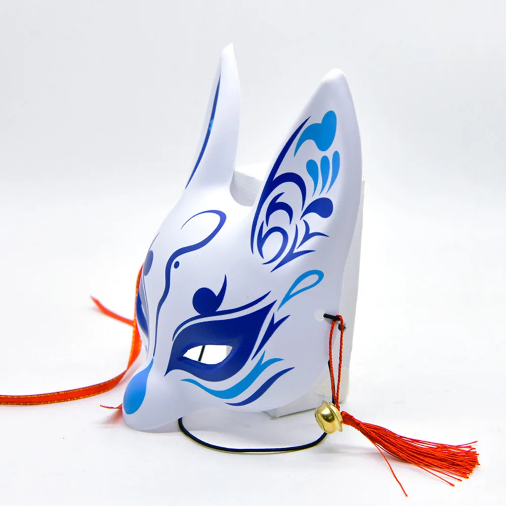 アニメマスク ハーフフェイス フォックスマスク ハーフフェイスマスク PVC サクラフォックスマスク ハロウィンパーティー パーティー仮装小道具